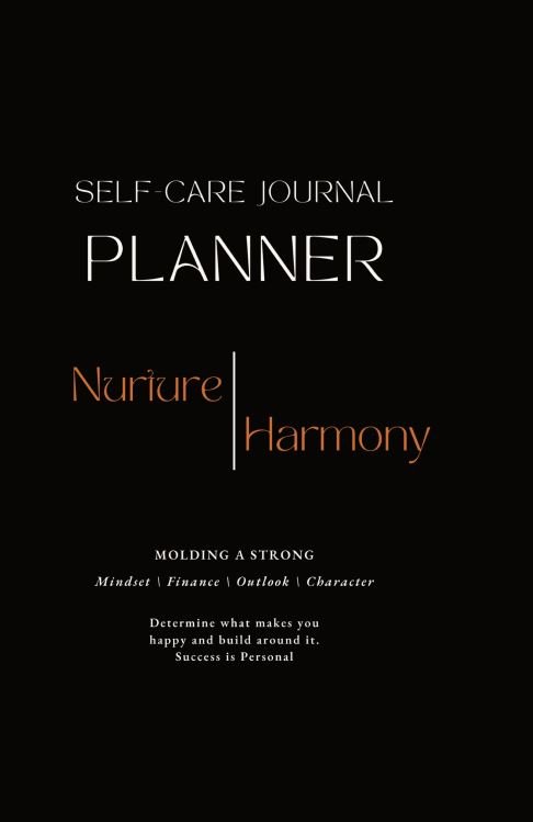 Nurture Harmony Self Care Planner