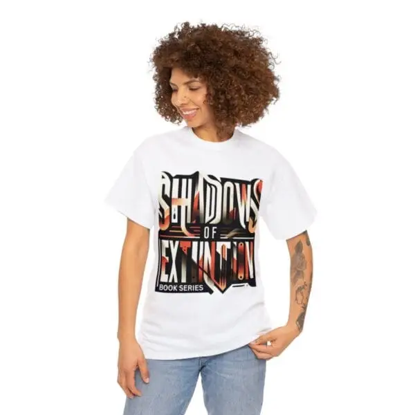 Shadows of Extinction White Cotton Tee - Unisex